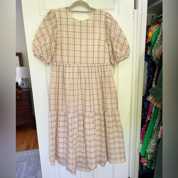 NWT English Factory Plaid Midi Dress - Picture 6 of 16
